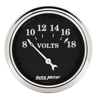 Auto Meter Old Tyme Voltmeter Gauge, 2 1/16 Inch (Black) - 1791